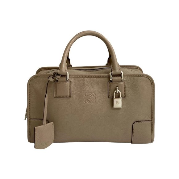 LOEWE Cream Leather Boston Bag - Picture 1 of 10